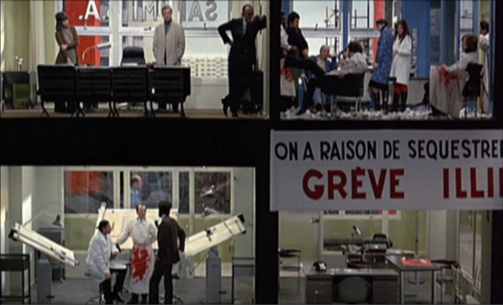 Still from Tout va bien, dir. Jean-Luc Godard and Jean-Pierre Gorin (1972)